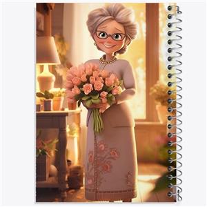 دفتر ژورنال نویسی 50 برگ خندالو مدل نقطه ای طرح روز مادر کد F1110