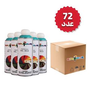 اسپری آبی فیروزه ای دوپلی کالر مدل Ral 5018  حجم 400 میلی لیتر مجموعه 72 عددی