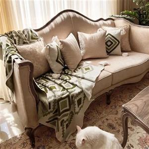 شال مبل و تخت مدل پانچدوزی سایز 142×175 سانتیمتر