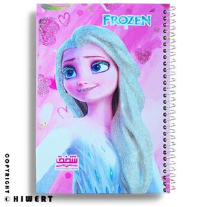 دفتر جلد سخت 100 برگ سیمی دخترانه مدل FROZEN