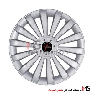 قالپاق اسپرت پلاتین نقره ای تک عددی سایز 15