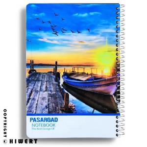 دفتر 100 برگ سیمی پاسارگاد مدل کلاسیک طرح قایق