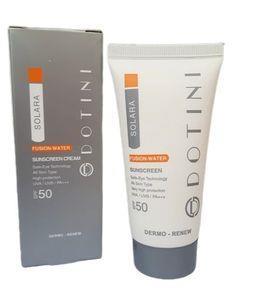 کرم ضد آفتاب رنگی دوتینی SPF 50 مدل فیوژن واتر ‌مناسب پوست‌های چرب حجم 50 میلی‌لیتر