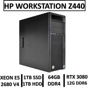 کامپیوتر ورک استیشن HP WORKSTATION Z440  XEON E5 2680 V4 64GB 1TB+1TB SSD 12GB RTX 3080 TI