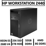 کامپیوتر ورک استیشنHP WORKSTATION Z440 Intel XEON E5-2680 V4 32GB 1TB+240GB SSD 8GB RADEON RX 580