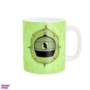 ماگ مدل طراحی هنری پرنده در قفس کد 1145
