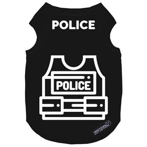 لباس سگ و گربه 27 طرح Waistcoat Police کد MH1350 سایز XL