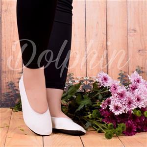 پاپوش زنانه چرم سفید پاپوش حج کد 241