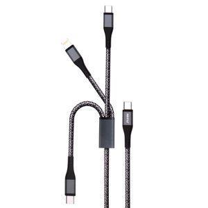 کابل تبدیل USB به USB-C / microUSB / لایتنینگ نیتو مدل NC206G طول 1.20 متر
