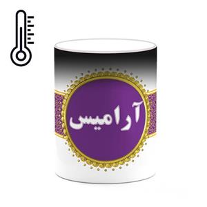 ماگ حرارتی کاکتی طرح اسم آرامیس کد mgo10246