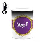 ماگ حرارتی کاکتی طرح اسم آنجلا کد mgo10609