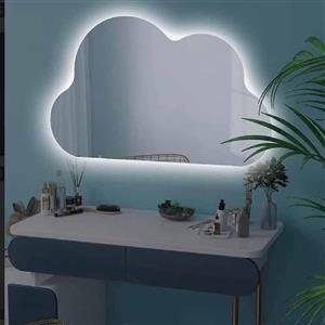 آینه الف مدل بک لایت طرح ابر کد BA-90-70