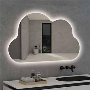 آینه الف مدل بک لایت طرح ابر کد BA-110-90