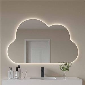 آینه الف مدل بک لایت طرح ابر کد BA-110-100