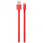 Amplify linkded micro usb braided cable-AM-20002-BKRD- red