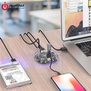 هاب هفت پورت یو اس بی شفاف رومیزی اریکو مدل H7U-U3 ORICO 7Port USB3.0 Transparent HUB 