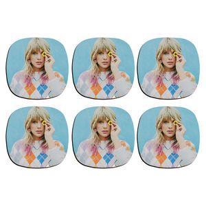 زیر لیوانی ترمه طراحان ایده مدل تیلور سوئیفت, Taylor Swift کد strm0919 بسته شش عددی