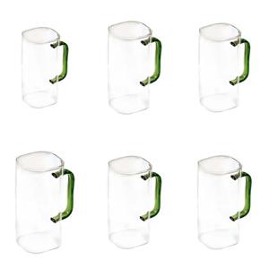 لیوان دیاموند مدل دسته رنگی کد DM009CB مجموعه 6 عددی