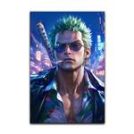 تابلو شاسی گوفی مدل زورو انیمه وان پیس طرح One Piece Zoro کد STYL154