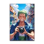 تابلو شاسی گوفی مدل زورو انیمه وان پیس  طرح One Piece Zoro کد CAM53