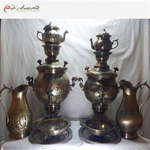سماور 6 لیتری ذغالی قلم زنی شده طرح سنتی و آنتیک با ضمانت 12 ماهه و بدنه برنجی