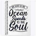 دفتر زبان 50 برگ خندالو مدل سه خط طرح Ocean Speaks To The Soul کد F1042