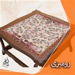 رومیزی مخمل لمینت دار لیزری ایران خاتون در ابعاد (۹۰ در ۹۰ ) کد۵۲