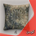 کاورکوسن مخمل لمینت دار با زیپ مخفی ایران خاتون طرح سنتی در ابعاد (۴۰ در ۴۰ ) کد ۵