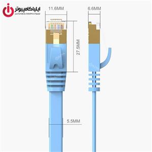 پچ کورد تخت Cat7 اوریکو مدل PUG-C7B به طول 5 متر ORICO PUG-C7B 5M CAT7 10000Mbps Flat Ethernet Cable