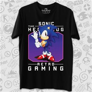 تیشرت Sonic طرح Classic Retro Gaming