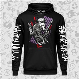 هودی مشکی Jujutsu Kaisen طرح Sitting Silhouette Gojo