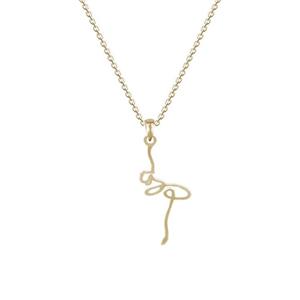 گردنبند طلا طرح لاین آرت رقص باله کد ZH-230
