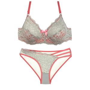 ست شورت و سوتین زنانه بی یو تی مدل گیپوری کد 620 رنگ طوسی