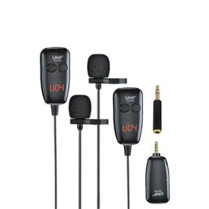 میکروفون یقه ای بی سیم AUX DUAL مدل UHF-040