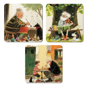 مگنت صباطرح مدل پدر و مادر بزرگ ها کد M1310 مجموعه 3 عددی