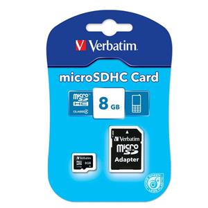 کارت حافظه‌ microSDHC ورباتیم مدل Premier کلاس 10 استاندارد UHS-I U1 سرعت 100MBps ظرفیت 8 گیگابایت به همراه آداپتور SD