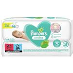 دستمال مرطوب کودک پمپرز مدل سنسیتیو مخصوص پوست حساس 104 عددی Pampers Baby Wipes 2×52 Sensitive