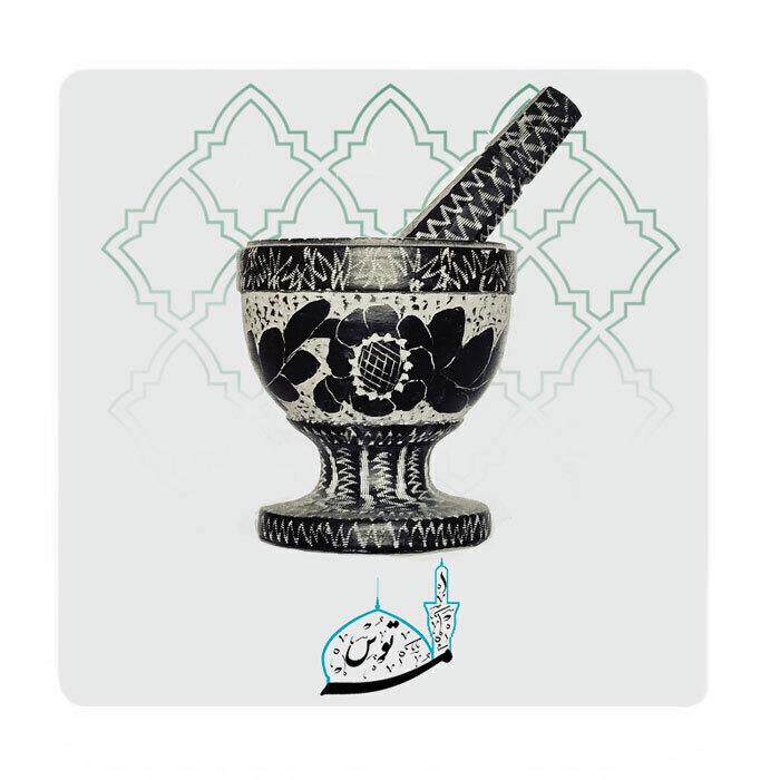 قیمت و خرید هاون سنگی کوچک پایه دار مدل گل آفتابگردان