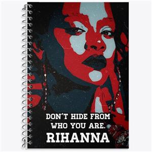 دفتر لغت 50 برگ خندالو طرح ریانا (Rihanna) کد F1804