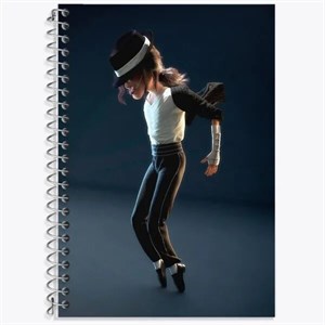 دفتر لغت 50 برگ خندالو طرح مایکل جکسون (Michael Jackson) کد F769