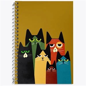 دفتر لغت 50 برگ خندالو طرح گربه (Cat) کد N468