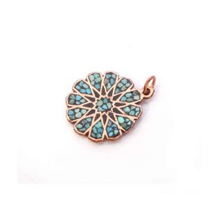 پلاک دست ساز زنانه آرانیک مدل فیروزه کوبی کد 1510600008 -