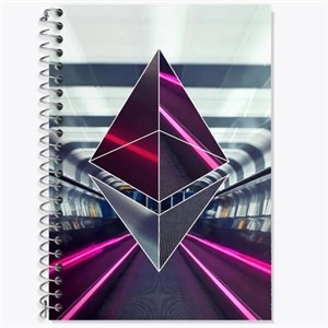 دفتر لغت 50 برگ خندالو طرح بیت کوین (Bitcoin) کد F912