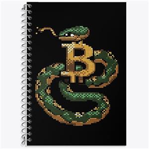 دفتر لغت 50 برگ خندالو طرح بیت کوین (Bitcoin) کد F912