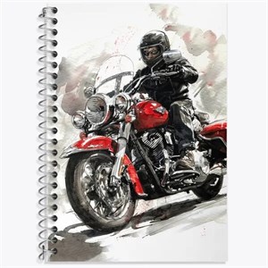 دفتر لغت 50 برگ خندالو طرح موتور سیکلت (Motorcycle) کد F1019