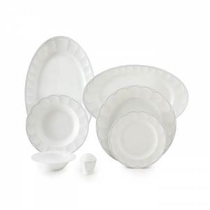 سرویس غذاخوری زرین 29 پارچه 6 نفره سری نئوکلاسیک  طرح داتیس سرمه ای درجه عالی