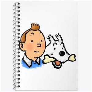 دفتر لغت 50 برگ خندالو طرح تن تن (Tintin) کد N65