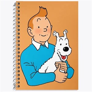 دفتر لغت 50 برگ خندالو طرح تن تن (Tintin) کد N65