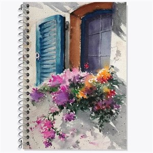 دفتر لغت 50 برگ خندالو طرح گل کد F555