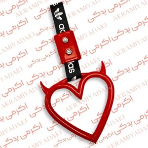 آویز خودرو مدل سوریکاوا طرح قلب شاخ دار دور رنگ بسته 2 عددی